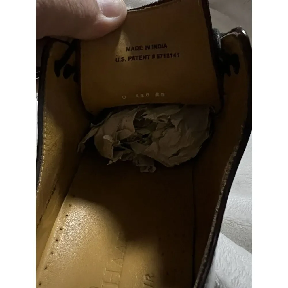 Cole Haan Men's NikeAir Split-Toe Derby Mahogany Leather Dress Shoes Size 10‎ M